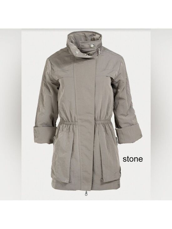 The Fillmore Jackets & Blazers - The Fillmore The Anorak Women’s Jacket Water Resistant Hooded Trench Stone XS